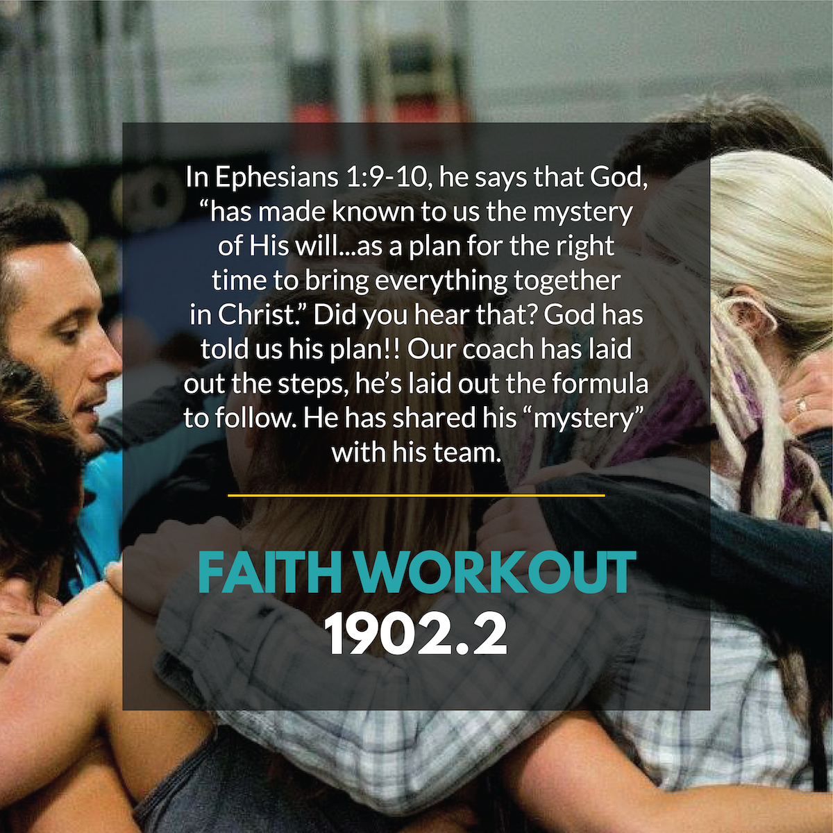 Faith Workout 1902.02 | Following the Game Plan