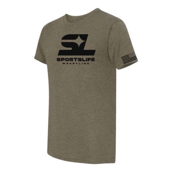 SportsLife Military Short Sleeve Tee with Black Logos - Image 2